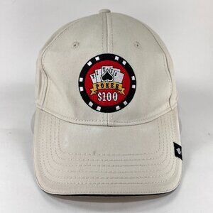 Casino Poker Chip Strapback Hat Cap Beige Concept One Royal Flush Cards Ace Mens